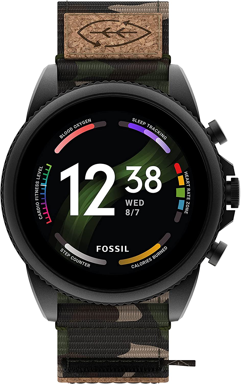 Fossil Gen 6 44mm Touchscreen Smartwatch with Alexa Built-In, Heart Rate,  Blood Oxygen, Activity Tracking, GPS, Speaker, Smartphone  Notifications(Black/Camo) - Fossil Discount